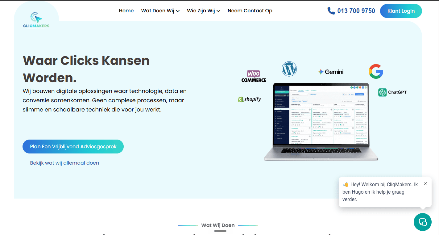 CliqMakers website screenshot