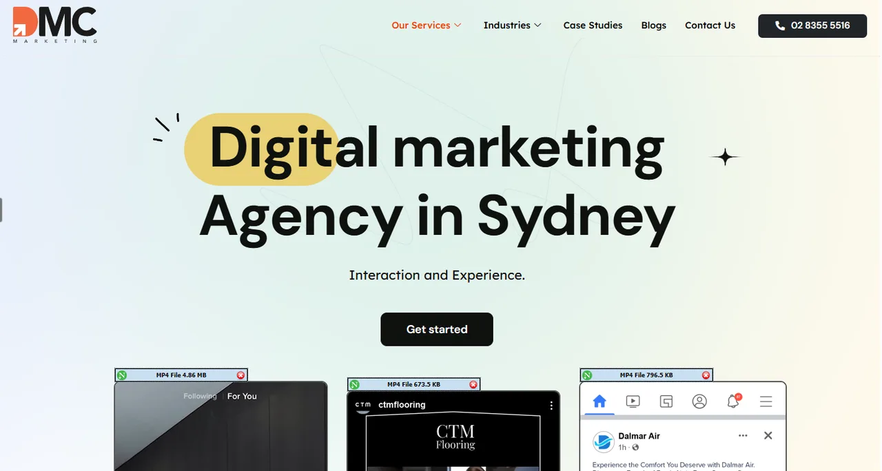 DMC Marketing website screenshot