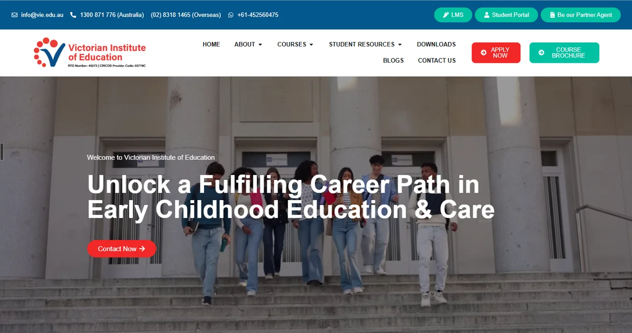 VIE Education website screenshot