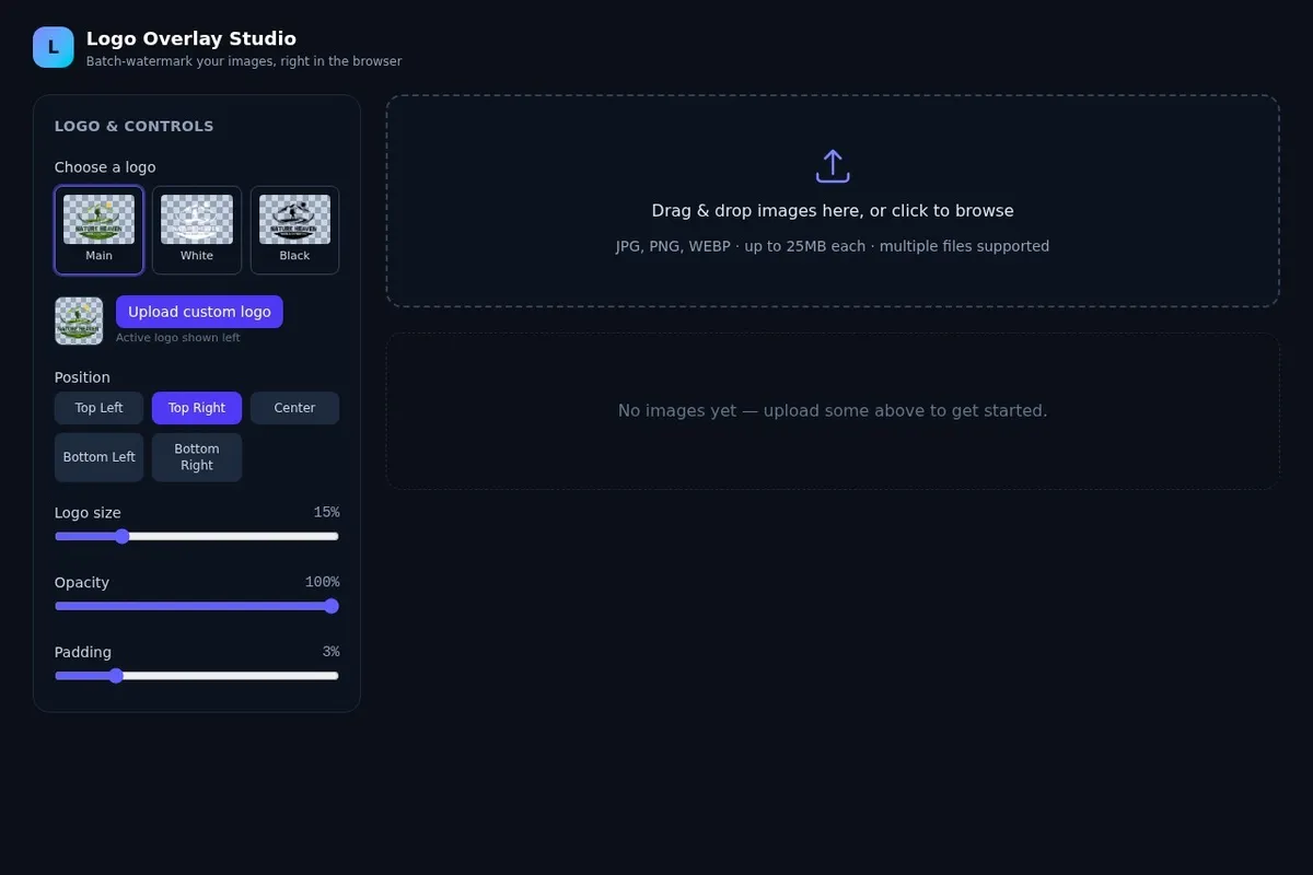 Logo Overlay Studio screenshot