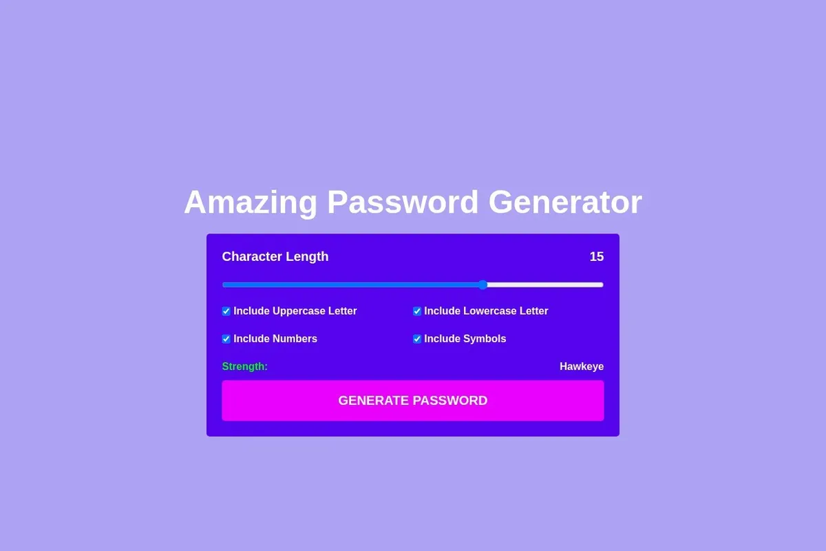 Password Generator screenshot