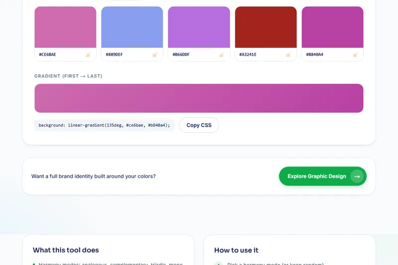 Color Palette Generator interface