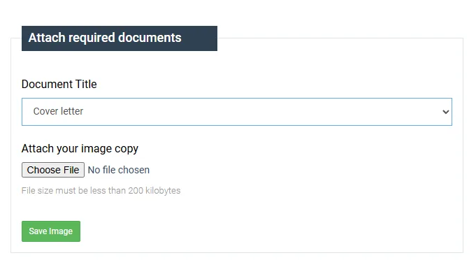 Uploading citizenship and cover letter documents for .com.np registration